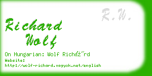 richard wolf business card